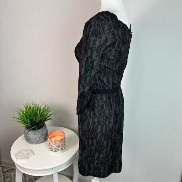 Sea New York Black Lace Mini Shift Dress Size 2 NWT Cocktail Party Elegant Knee - Picture 4 of 8